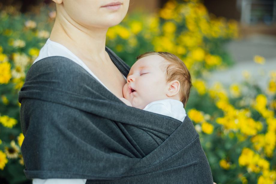 Woman with her newborn baby